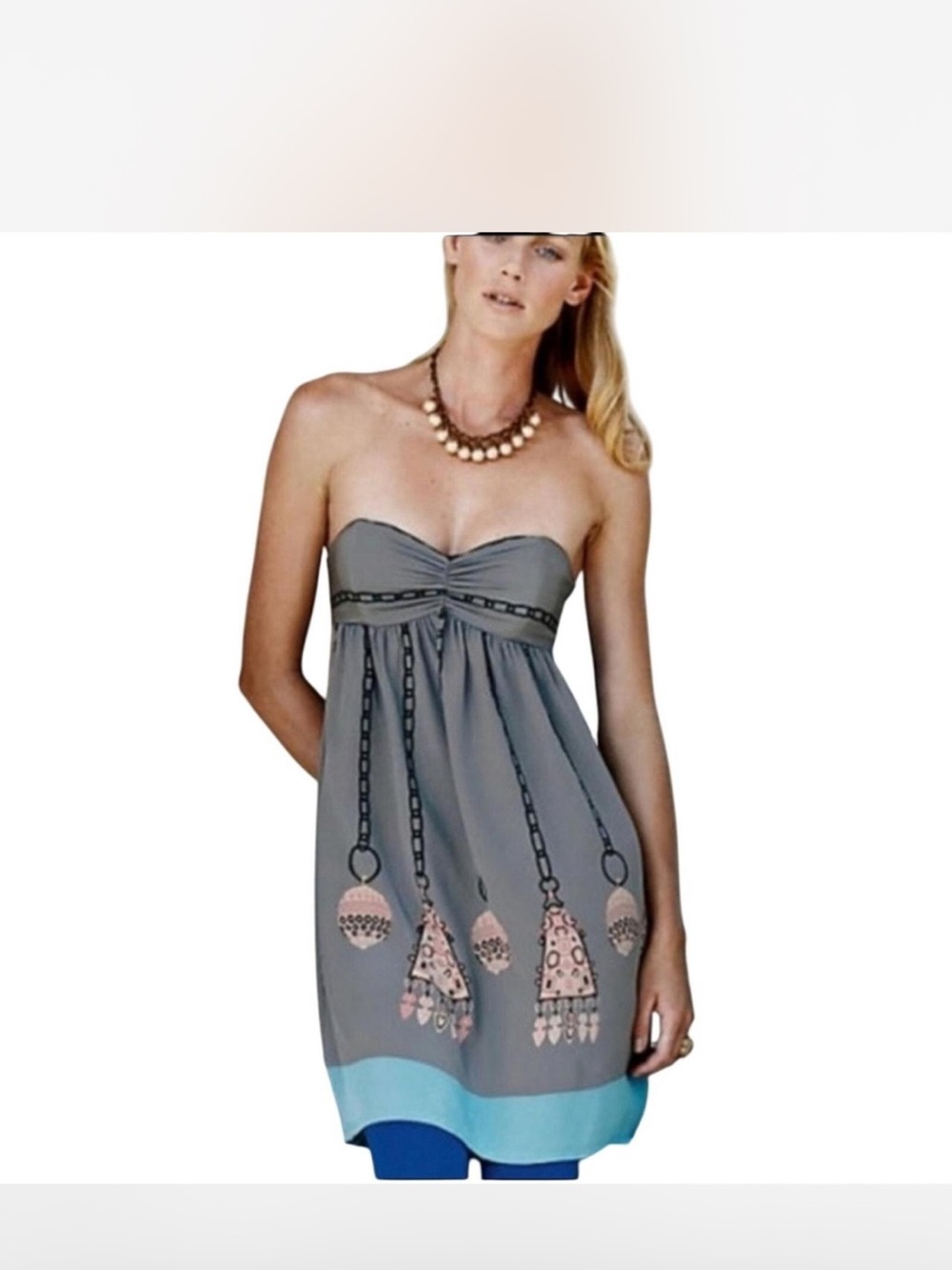 Anthropologie   Y2K vintage corelynncalter Strapless silk dress